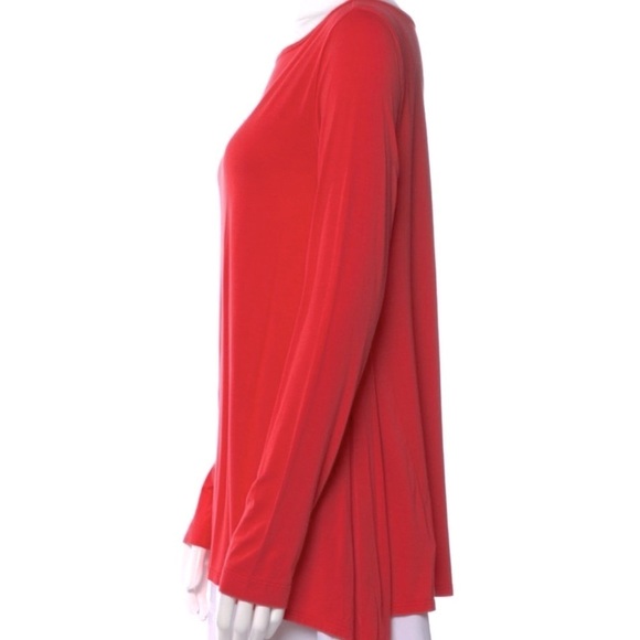 St. John Tops - ST. JOHN Long Sleeve Top Coral Flowy Size Small vboat neck